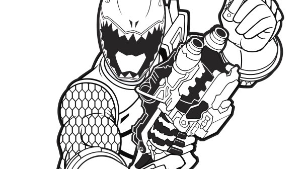 Раскраски Могучие рейнджеры Дино заряд