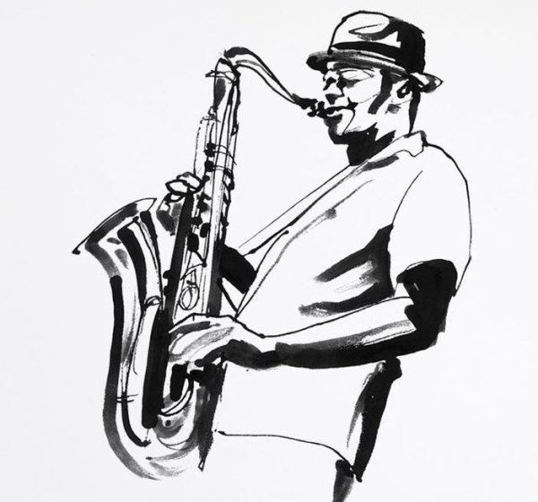 Силуэты джазовых музыкантов