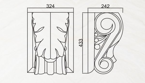 Деревянный кронштейн чертеж