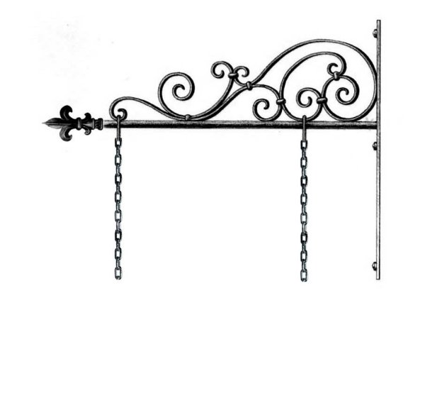 Кованый кронштейн для вывески