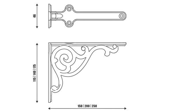 Менсолодержатель Старая бронза (арт.v6768.120bz / 6768120- 21ov)
