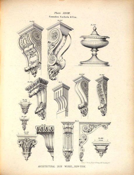 Зарисовки архитектурных элементов стиля Барокко