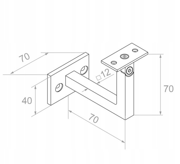 Крепление перил к стене чертеж