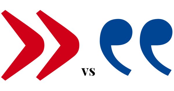 Кавычки красные