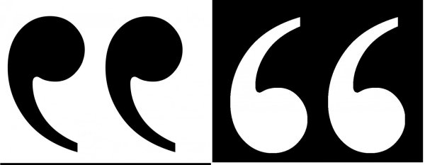 Кавычки запятые