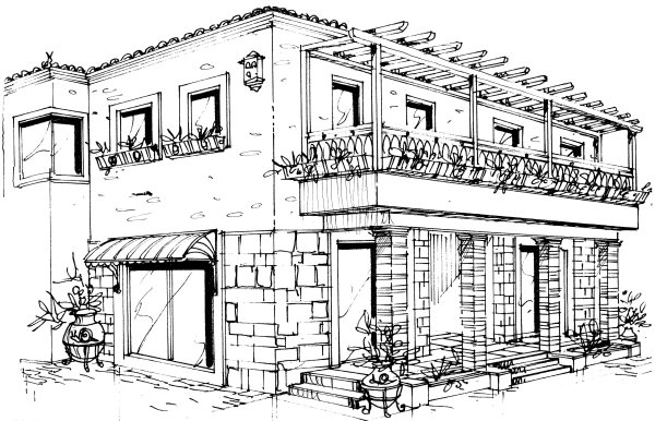 Архитектура рисунок внутри здания