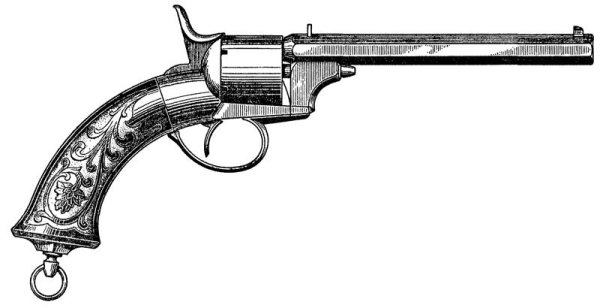 Револьвер 19 века рисунок