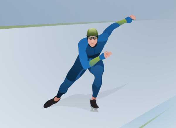 Конькобежный спорт силуэт