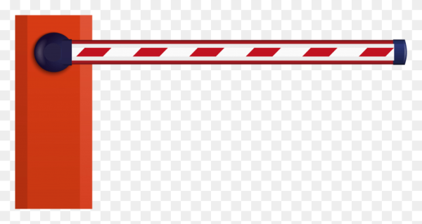 Шлагбаум на белом фоне