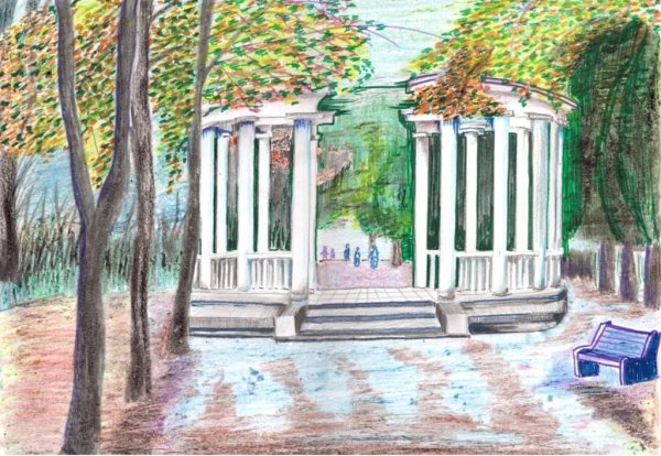 Рисунок Ротонда города Новомосковска