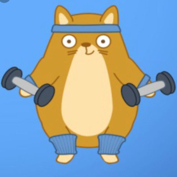 Мультяшный кот спорт