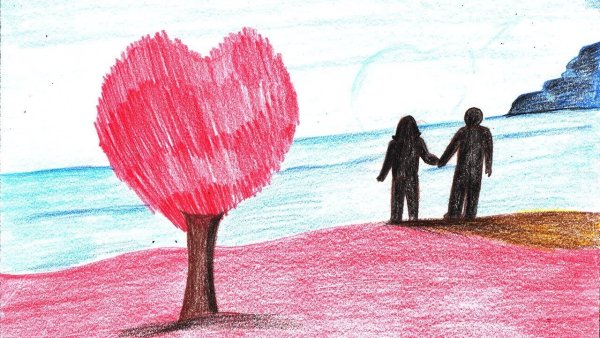 Рисунок на тему романтика легкий