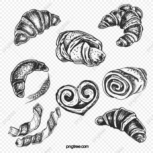 Рогалик на прозрачном фоне