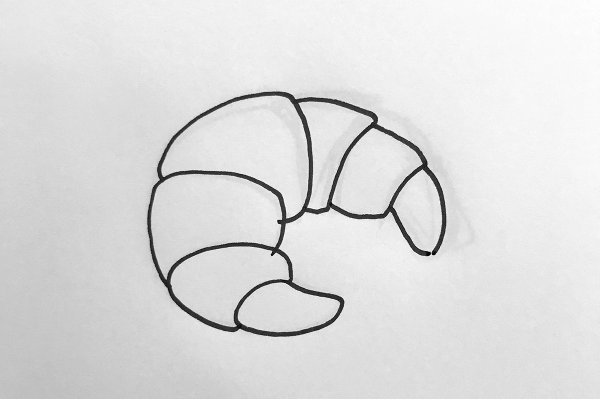 Круассан раскраска