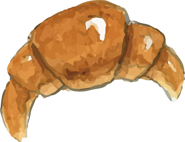 Круассан булочка вектор