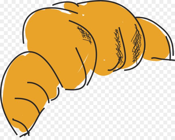 Круассан мультяшный