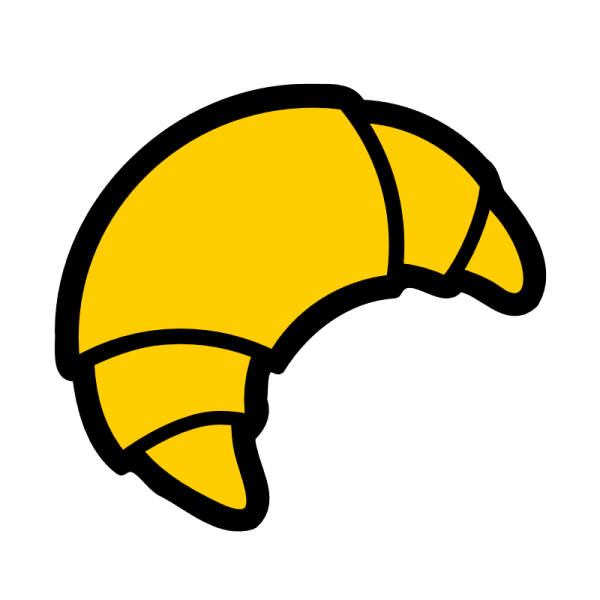 Круассан на белом фоне