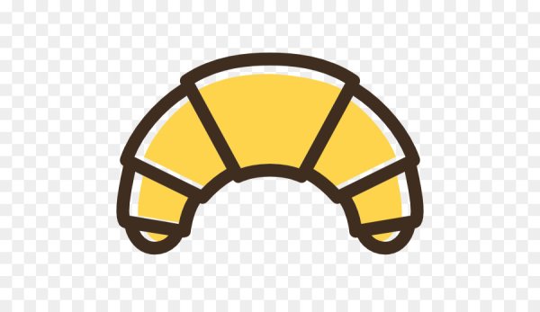 Круассан мультяшный вектор