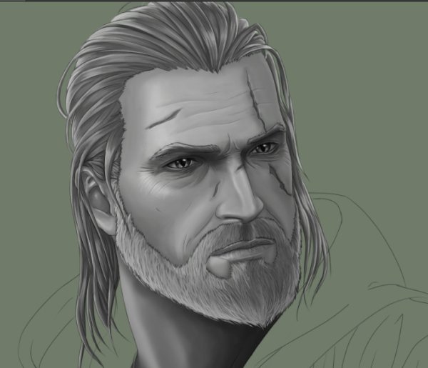 Скетч Ведьмак Геральт