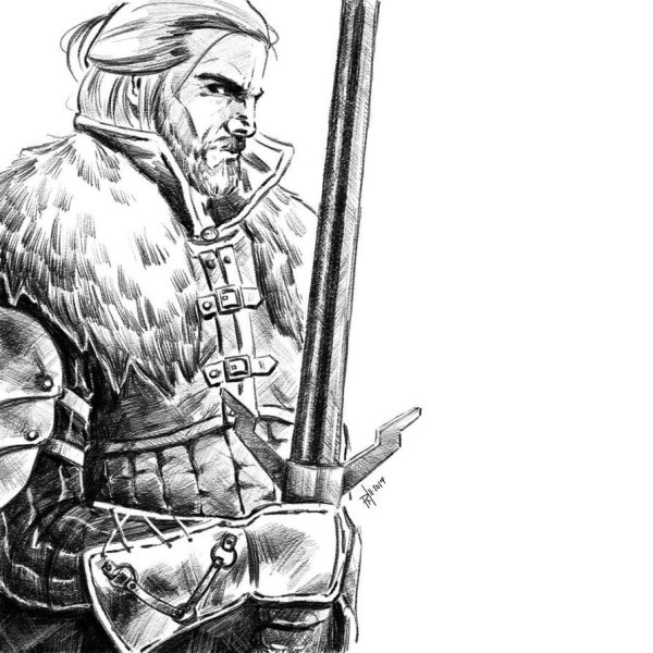 Геральт из Ривии раскраска