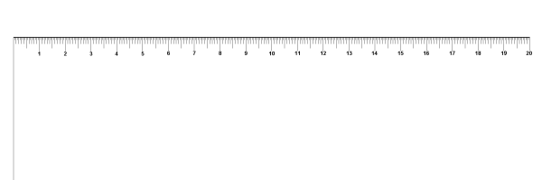 Шкала линейки 50см. Вектор