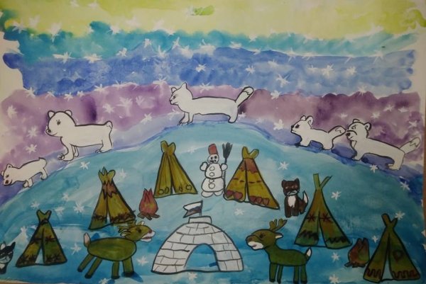 Рисуем Арктику с детьми