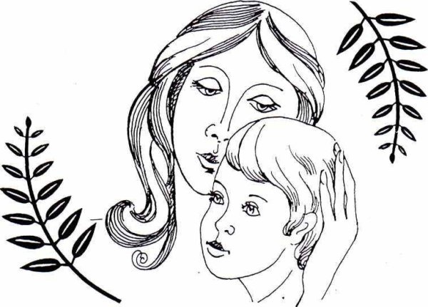 Портрет мамы рисунок