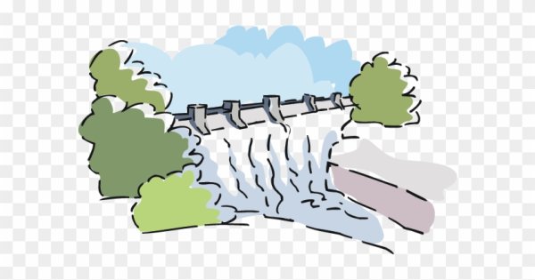 Дамба рисунок