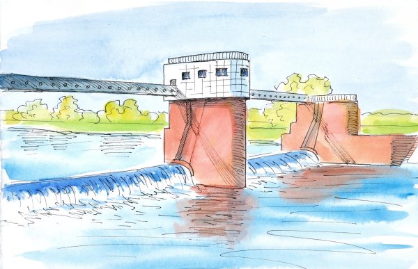 Рисунок ГЭС детский