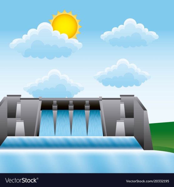 Гидроэлектростанция вектор