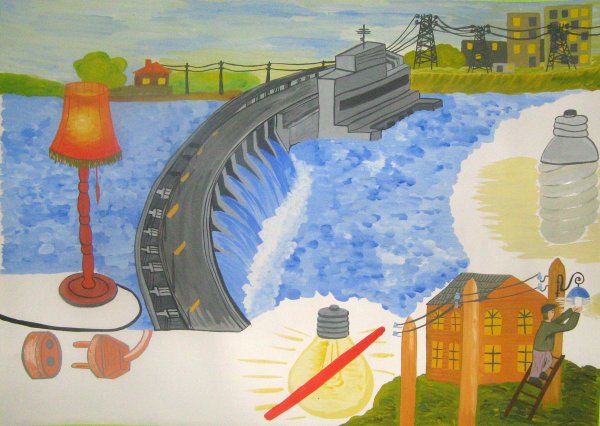 Гидроэлектростанции иллюстрации для детей