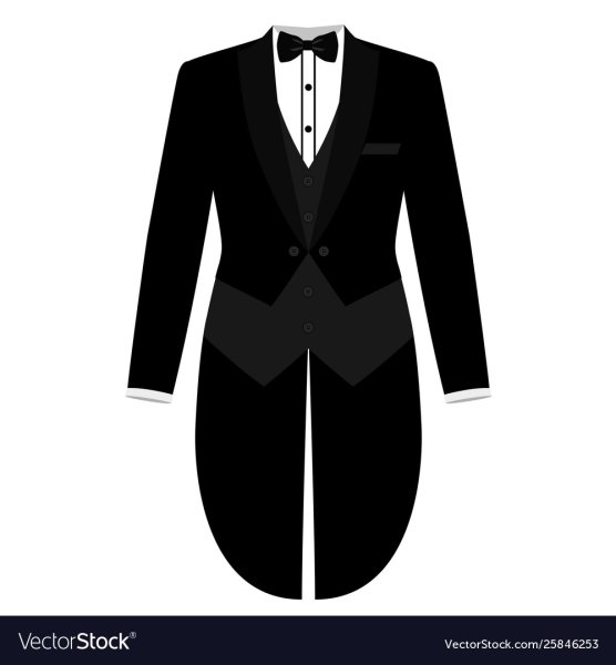 Фрак на белом фоне