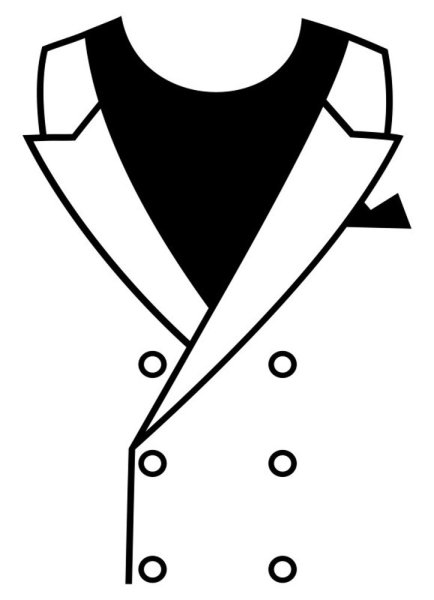 Галстук с воротником вектор