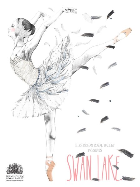 Афиша Лебединое озеро рисунок