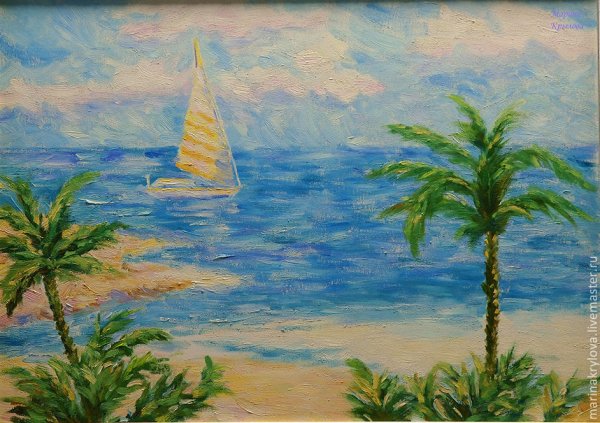 Рисование морской пейзаж