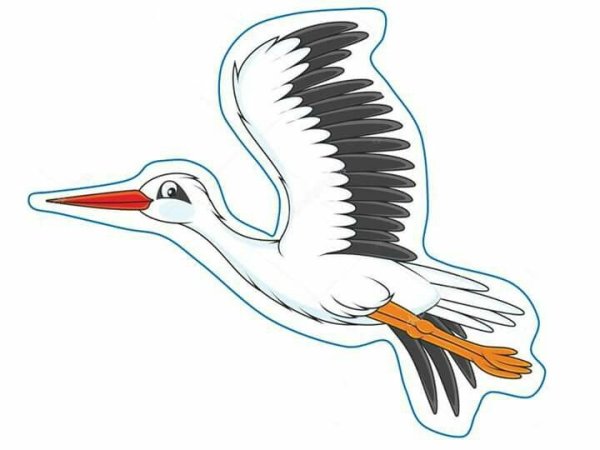 Маска Цапли для детей на голову