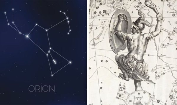 Созвездие Орион иллюстрация