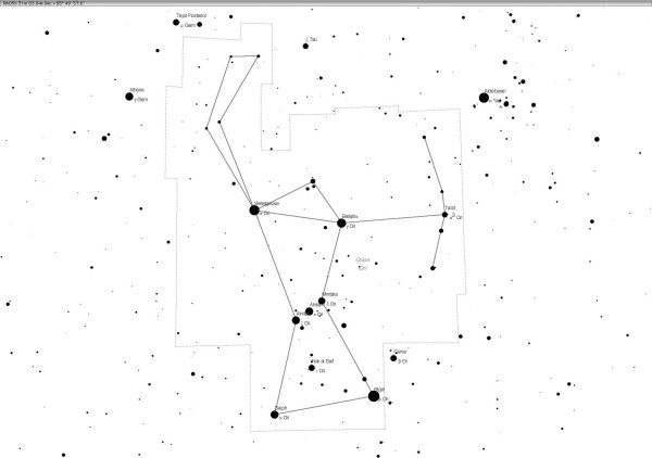 Созвездие Ореон схема