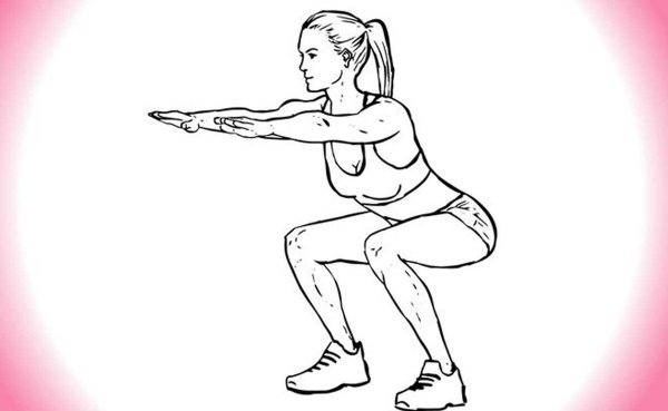 Человек приседает