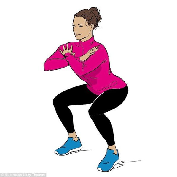 Присед иллюстрация