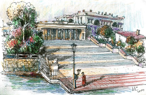 Графская Пристань Севастополь вектор