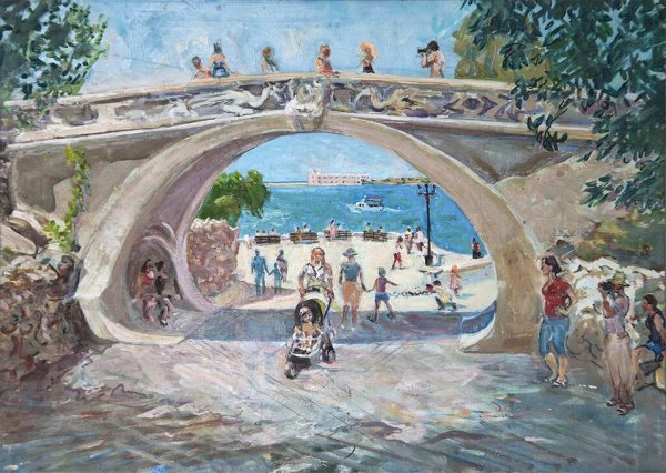 Приморский бульвар Севастополь художники