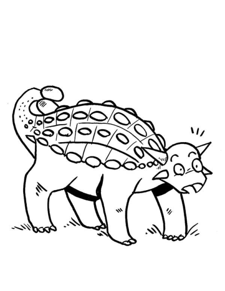 Анкилозавр раскраска