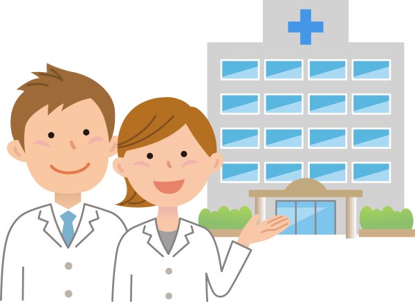 Поликлиника рисунок на белом фоне