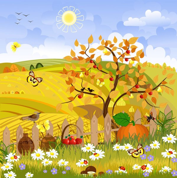 Осенние поля для детей