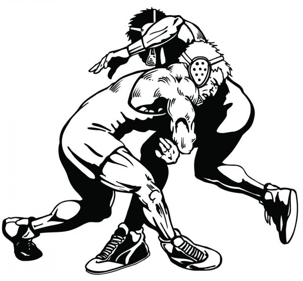 Борцы греко-римской борьбы вектор