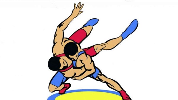 Греко-Римская борьба векторное изображение