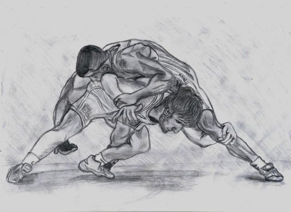 Борьба рисунок