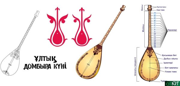 Строение казахской домбры
