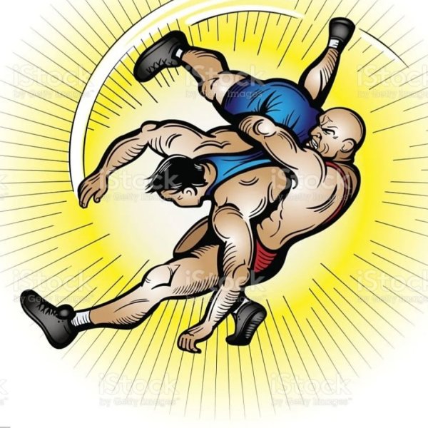 Два борца рисунок